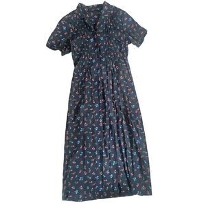 Erika Floral Maxi Dress - Navy and Multicolor